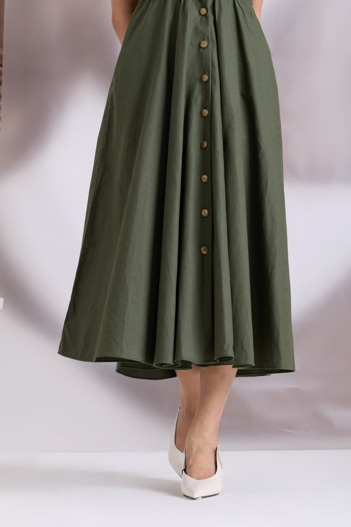 Elowen Pintuck Dress Green