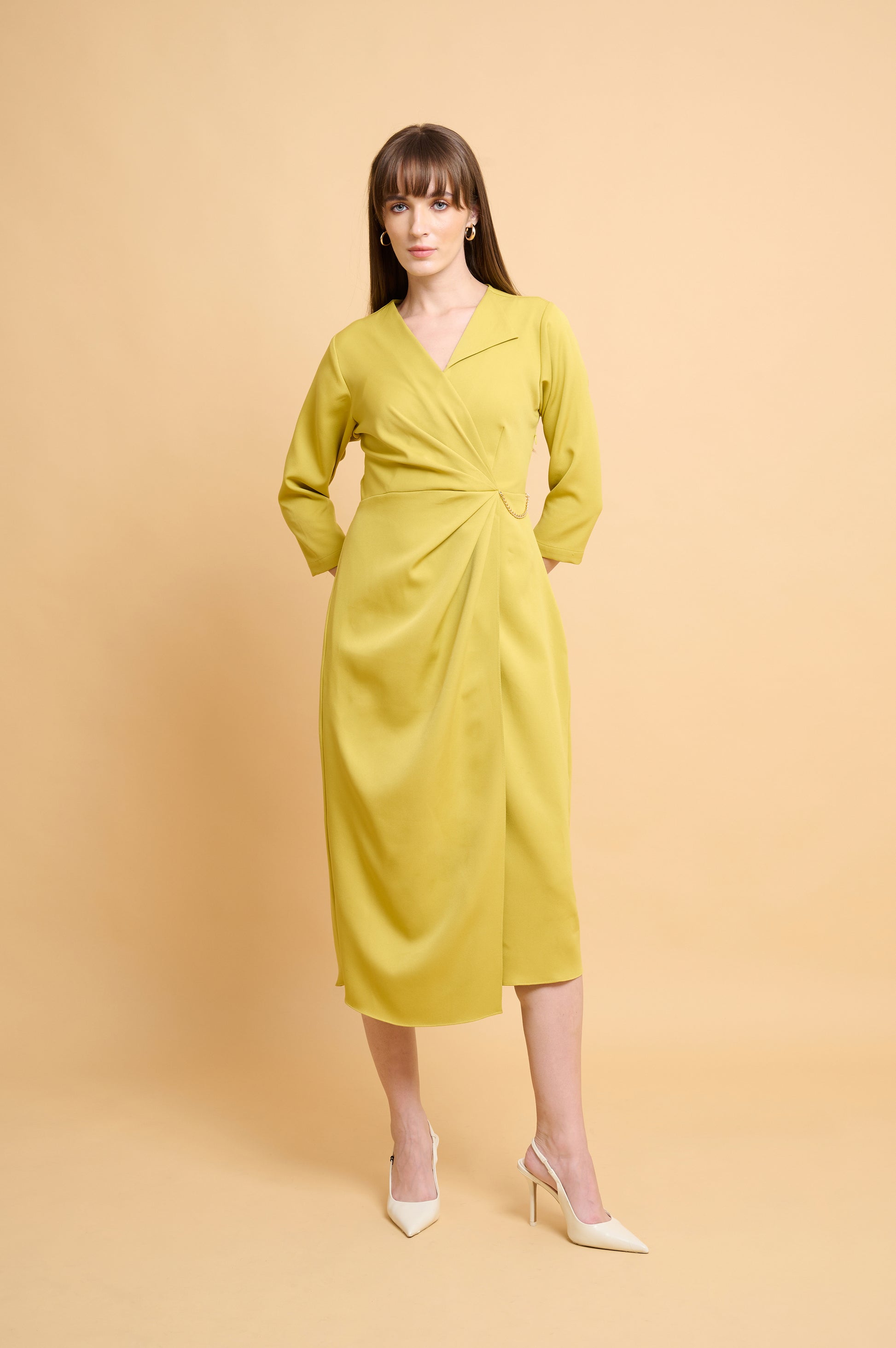 Yellow-drape-dress-front