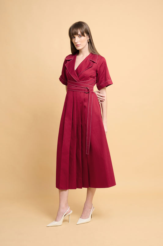 Red-formal-midi-dress