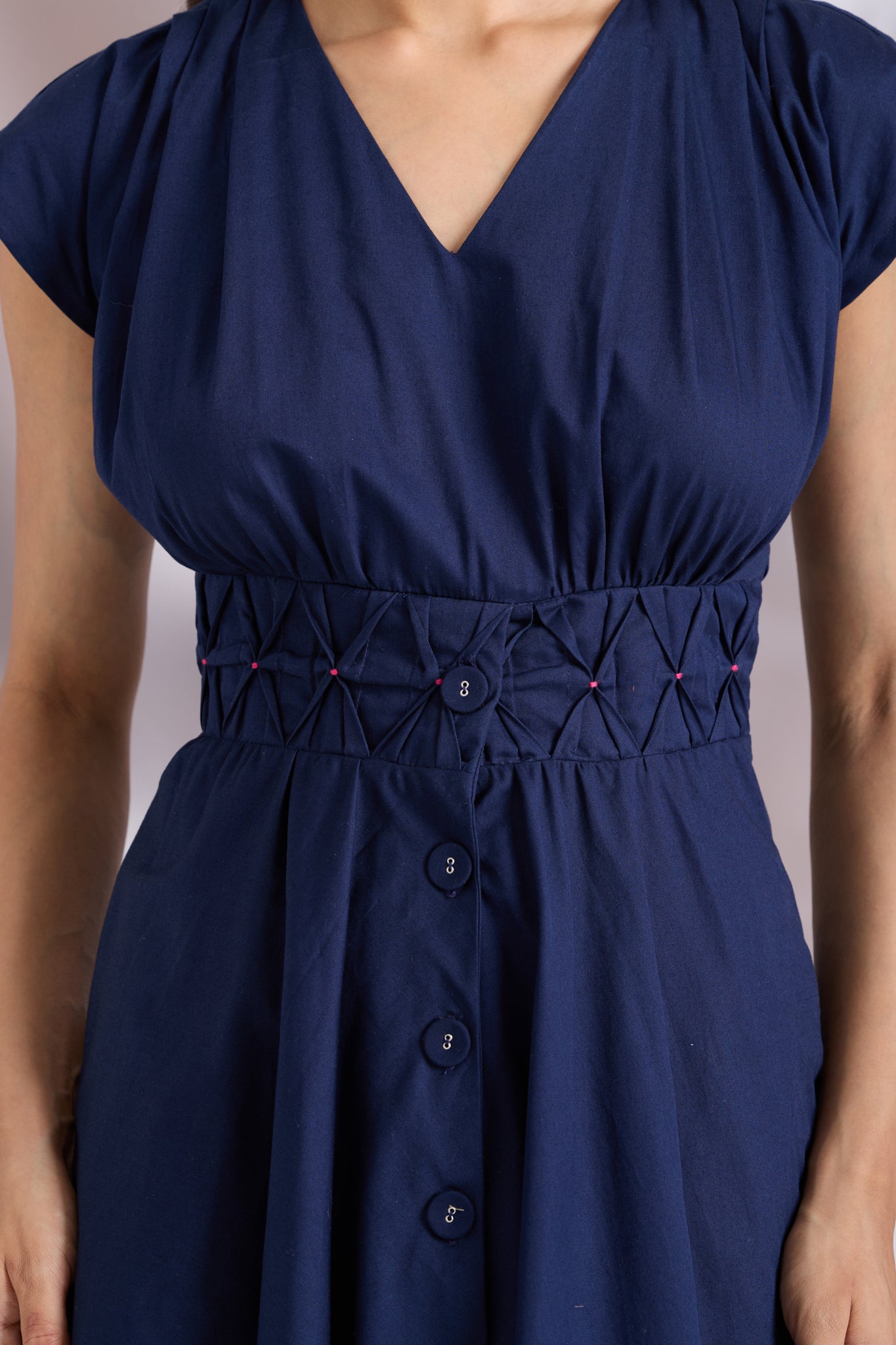 Elowen Pintuck Dress Blue